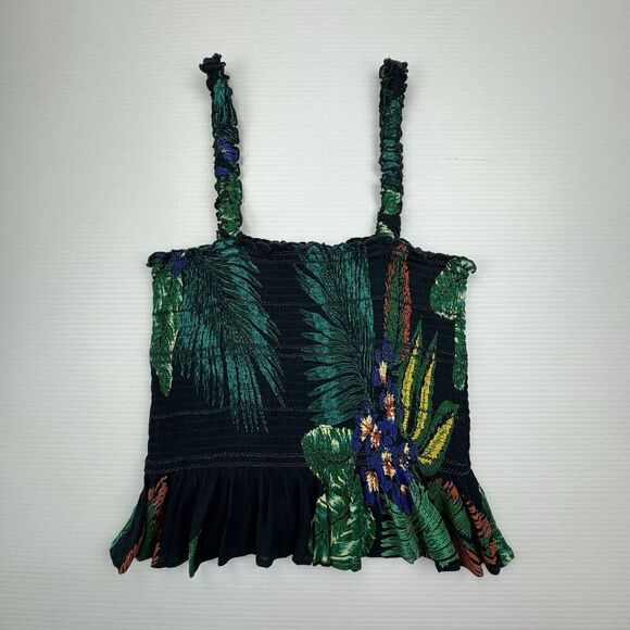 PATRONS of PEACE Boho Smocked Tropical Bodice Top Sleeveless Size Medium - Picture 6 of 6